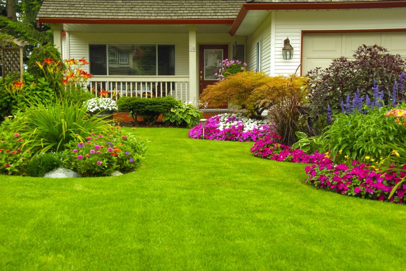 Lawn with Flower Beds